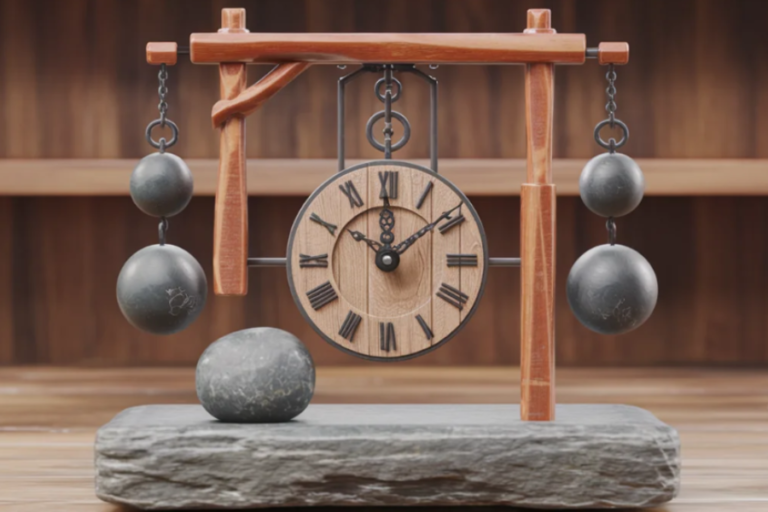 The Tischling Rock Weighted Clock: A Timeless Blend of Art and Precision